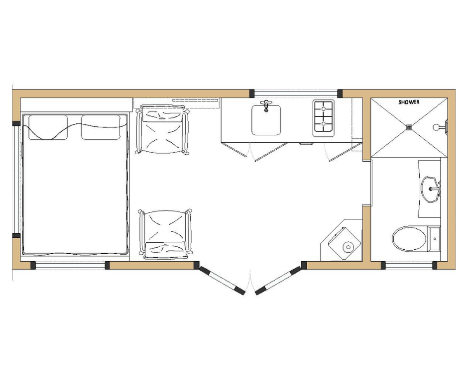 The Kabin Company Cedars Floor Plan Bespoke Cabin Design Hampshire 1